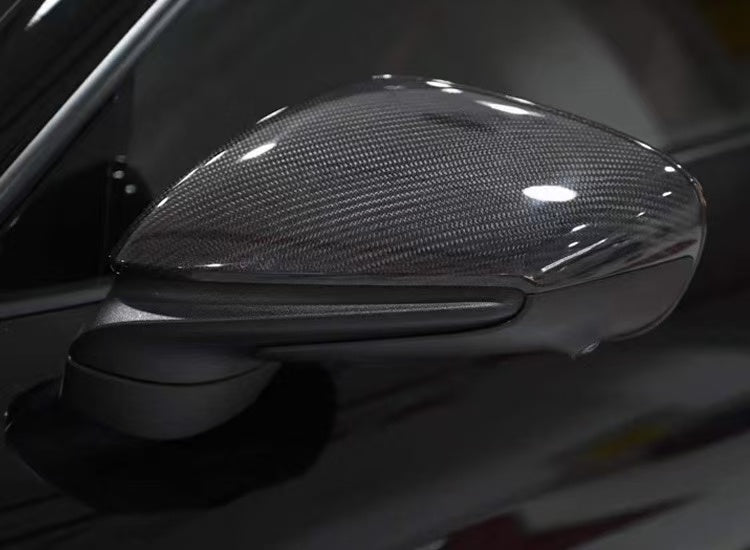 Dry Carbon Fiber Replacement Mirror Caps for Pors 911 992 Taycan