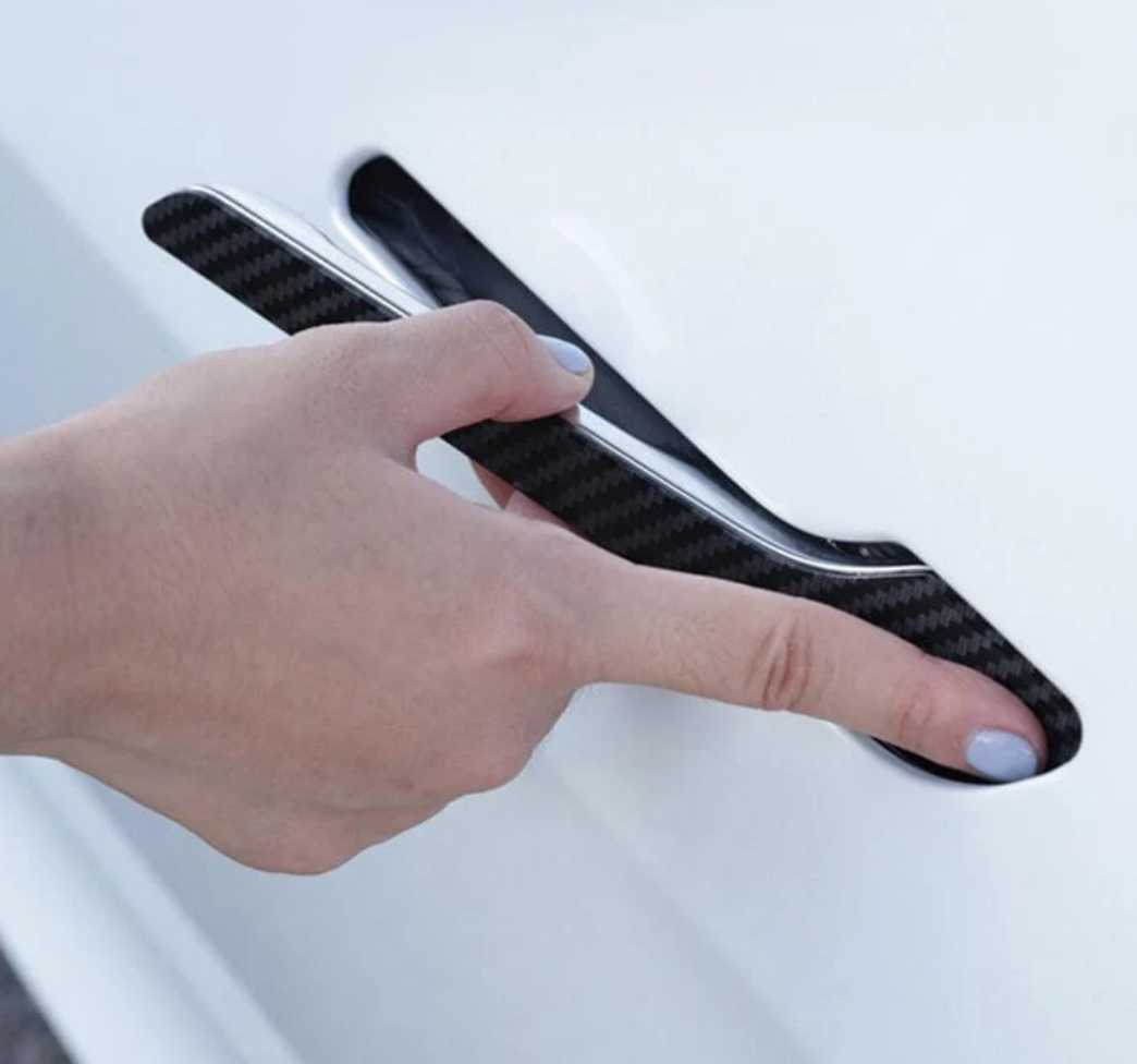 Dry Carbon Fiber Door Handle Cover For Tesla Model 3/Y (4 Pcs) (2017-2026)