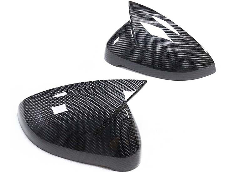 Carbon Fiber Replacement Bull Horn Mirror Caps For Audi A4 A4L B9 A5