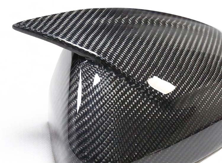 Carbon Fiber Replacement Bull Horn Mirror Caps For Audi A4 A4L B9 A5