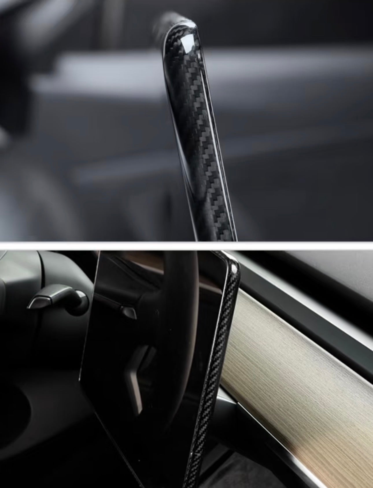 [Real Carbon Fiber]Screen frame for new 2026 Tesla Model Y/Model 3