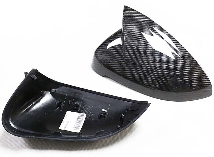 Carbon Fiber Replacement Bull Horn Mirror Caps For Audi A4 A4L B9 A5