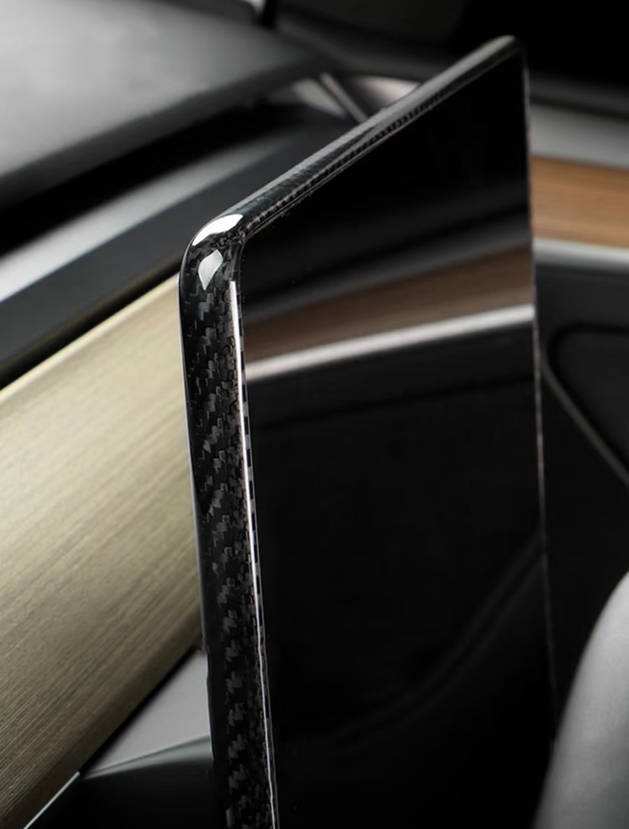 [Real Carbon Fiber]Screen frame for new 2026 Tesla Model Y/Model 3
